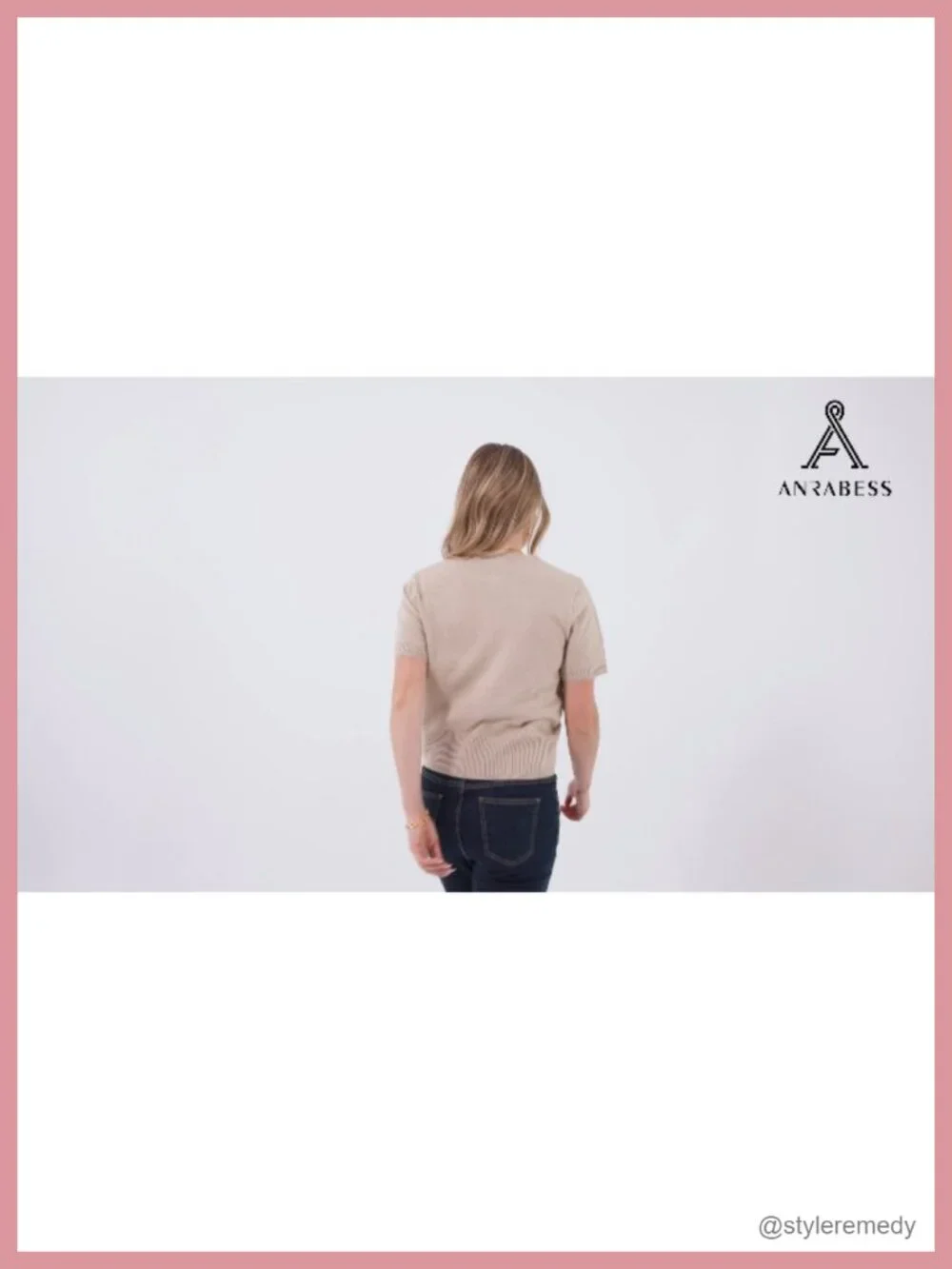 Short Sleeve V-Neck Cropped Ribbed Knit Sweater Pullover for Women Business